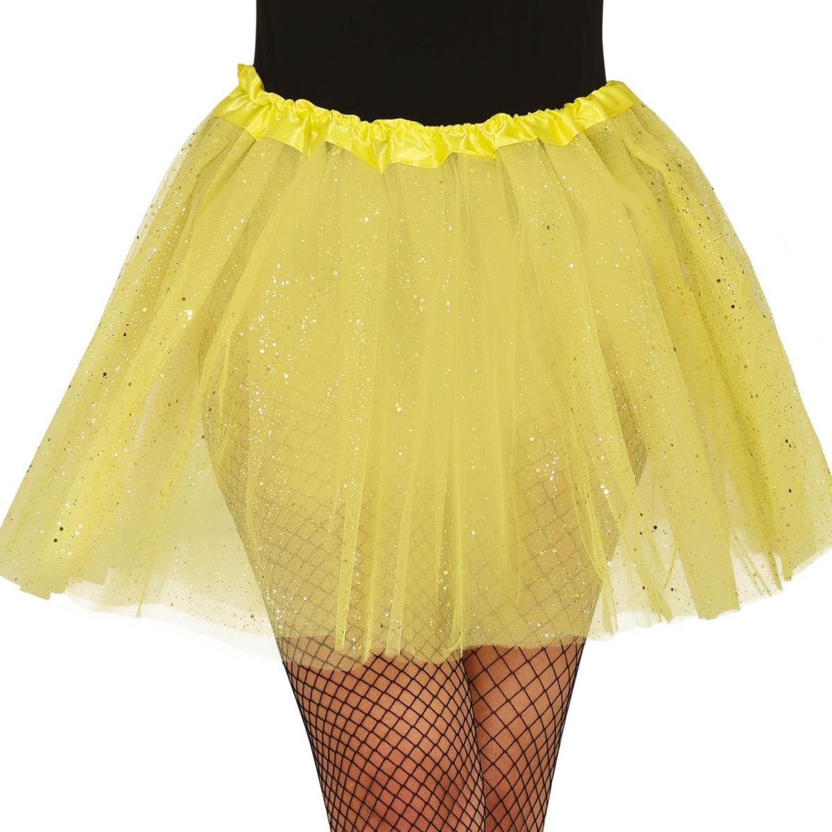 Yellow - Back - Fiestas Guirca Womens-Ladies Glitter Tutu