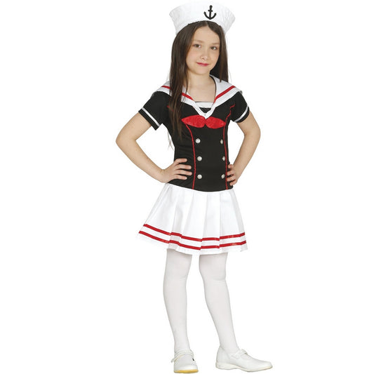Blue-White - Front - Fiestas Guirca Girls Sailor Costume Set