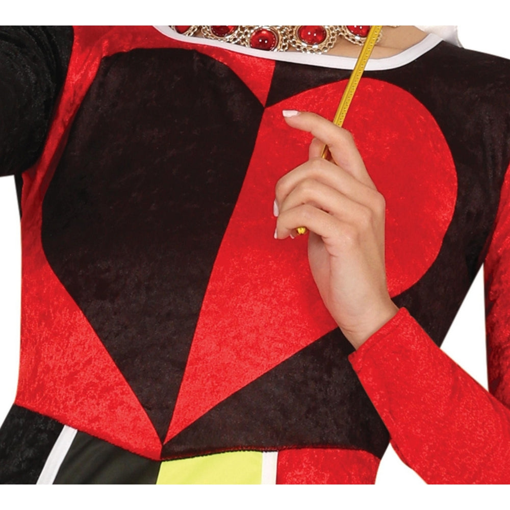Red-Black - Side - Fiestas Guirca Womens-Ladies Queen Of Hearts Costume Dress