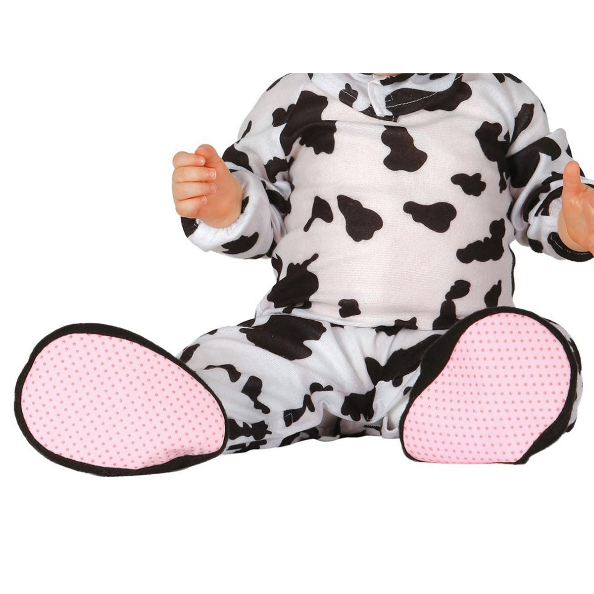 White-Black - Side - Fiestas Guirca Baby Cow Costume