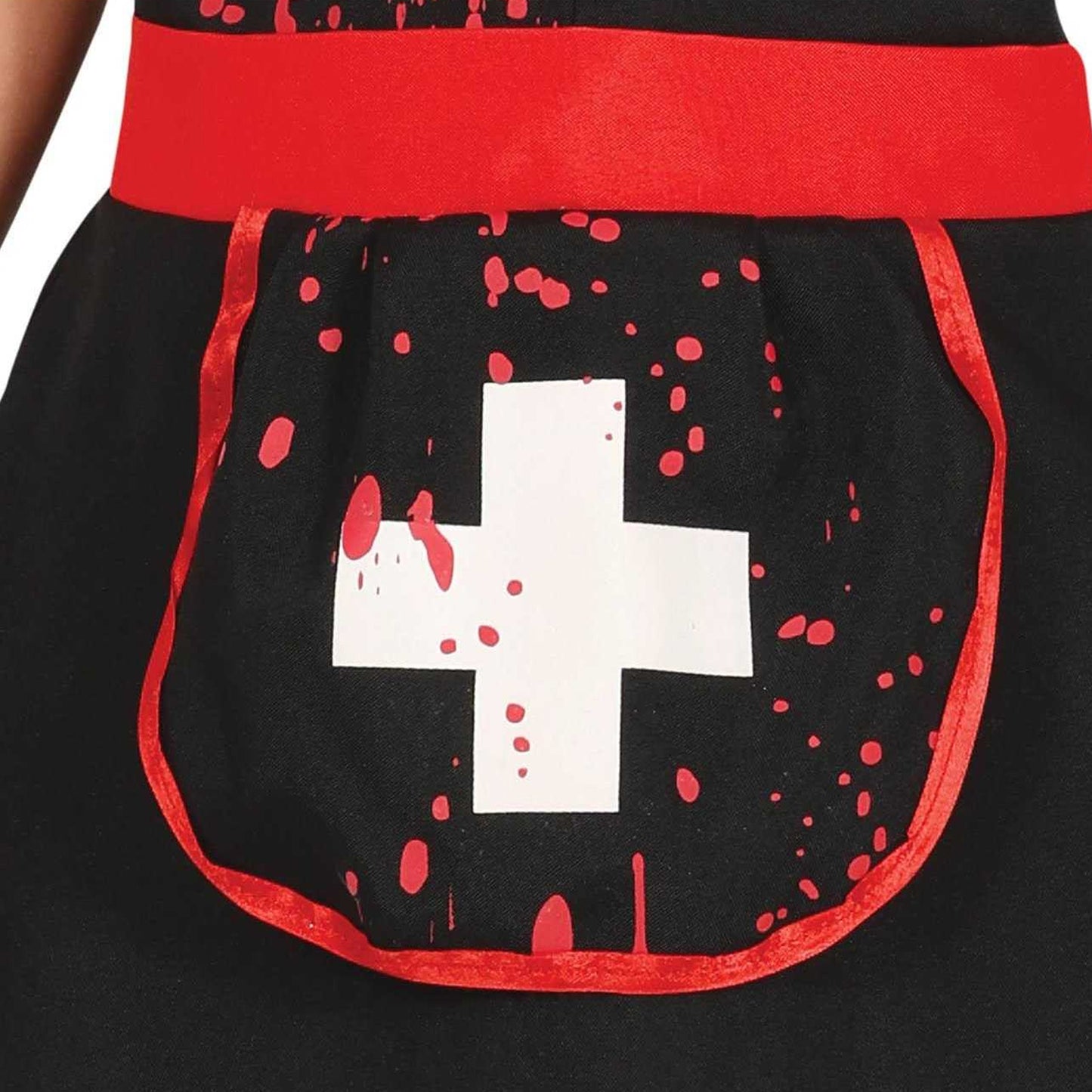 Red-Black - Pack Shot - Fiestas Guirca Childrens-Kids Killer Nurse Costume Set