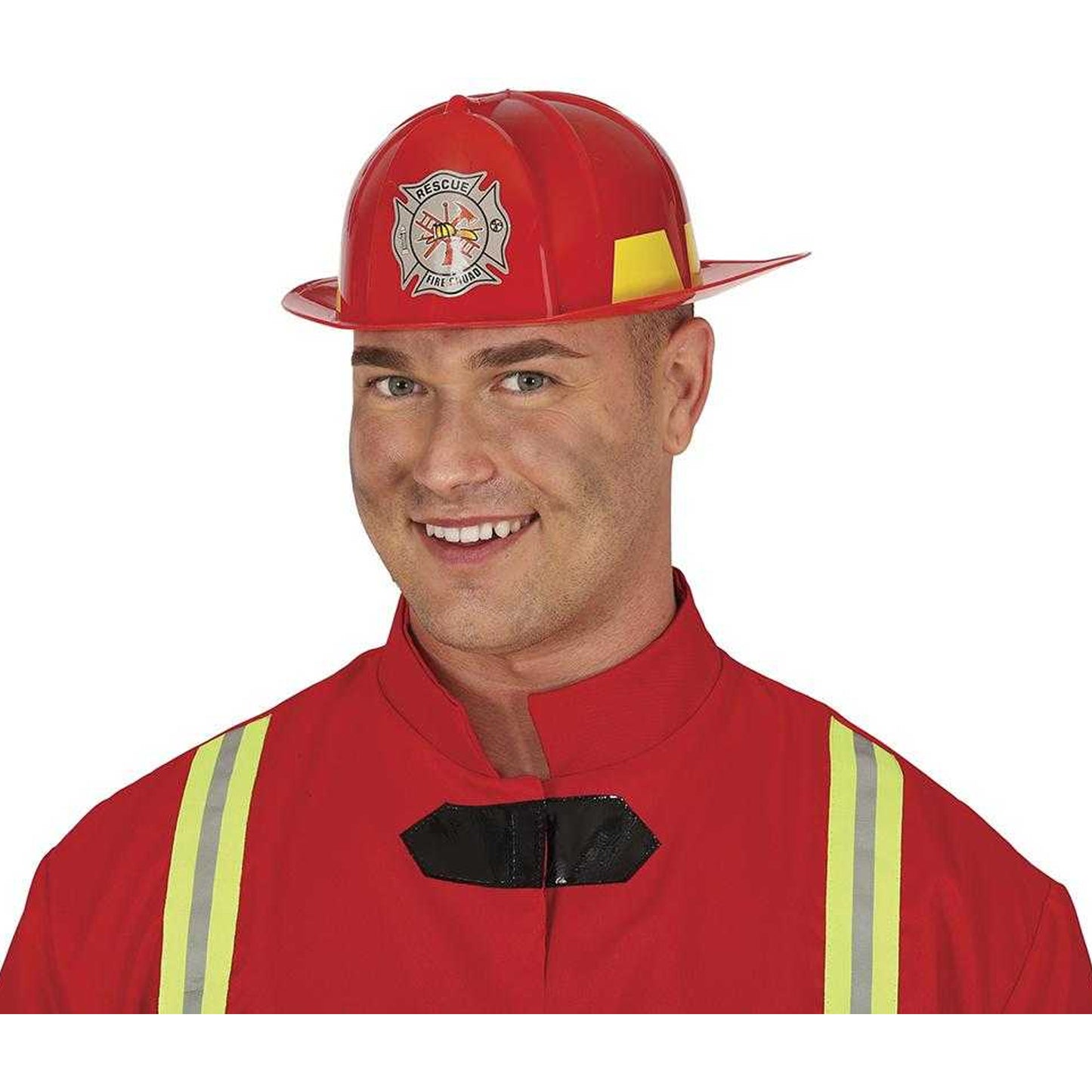 Red - Pack Shot - Fiestas Guirca Unisex Adult Firefighter Helmet