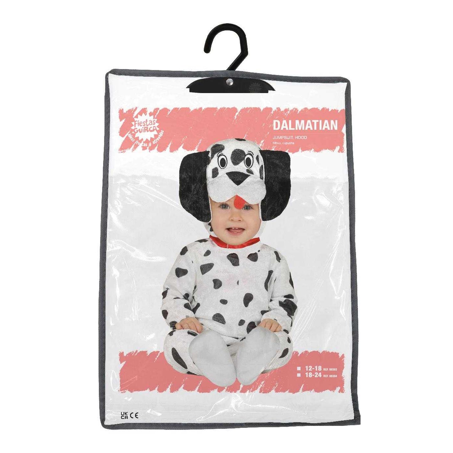 White-Black - Back - Fiestas Guirca Baby Dalmatian Costume Set