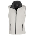 White-Black - Front - Result Womens-Ladies Softshell Body Warmer