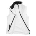 White-Black - Back - Result Womens-Ladies Softshell Body Warmer