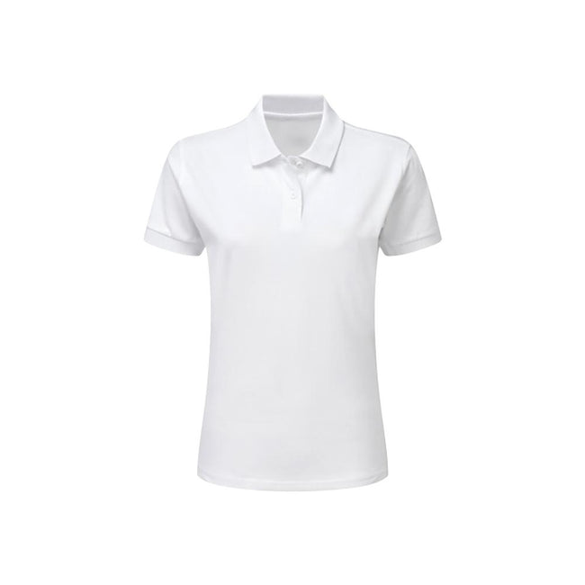 White - Front - SG Ladies-Womens Polycotton Short Sleeve Polo Shirt