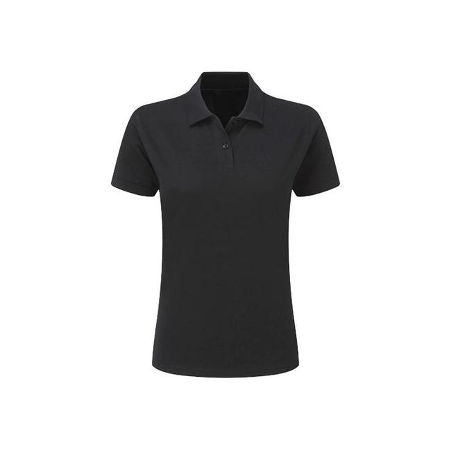 Black - Front - SG Ladies-Womens Polycotton Short Sleeve Polo Shirt