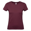 Burgundy - Front - B&C Womens-Ladies #E150 Tee
