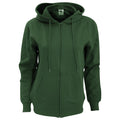 Bottle Green - Front - SG Ladies Full Zip Plain Hooded Sweatshirt