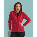 Red - Lifestyle - SG Ladies Full Zip Plain Hooded Sweatshirt