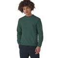 Heather Dark Green - Back - B&C Mens Set In Sweatshirt