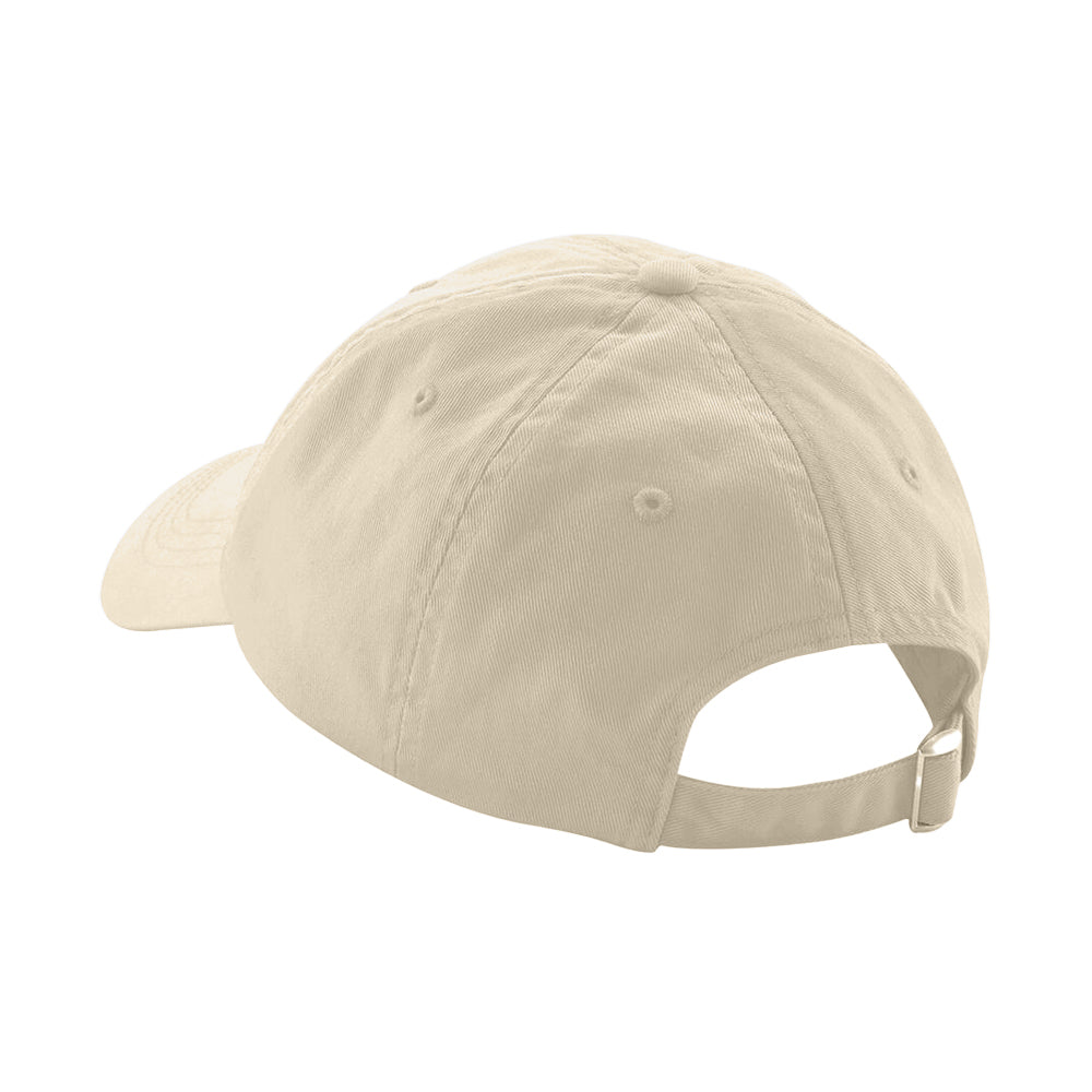 Natural - Back - Beechfield Organic Cotton 6 Panel Dad Hat