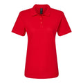 Cherry Red - Front - Gildan Womens-Ladies Pique Soft Touch Polo Shirt