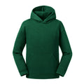 Bottle Green - Front - Russell Childrens-Kids Authentic Hooded Hoodie