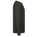 Black - Side - Fruit of the Loom Mens Original Long-Sleeved T-Shirt