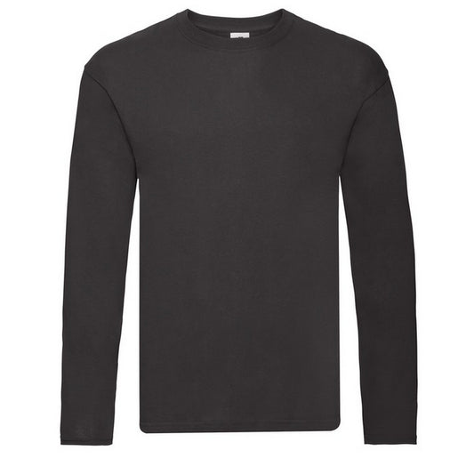 Black - Front - Fruit of the Loom Mens Original Long-Sleeved T-Shirt