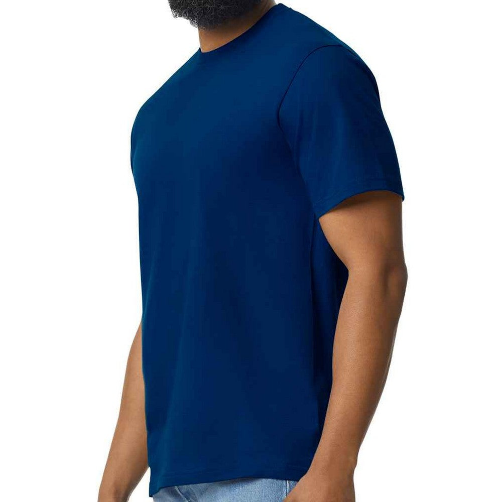 Navy - Side - Gildan Unisex Adult Cotton Lightweight T-Shirt