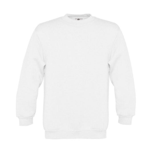 White - Front - B&C Childrens-Kids Set-in Sweatshirt