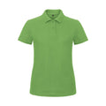Real Green - Front - B&C Womens-Ladies ID.001 Pique Polo Shirt