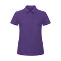 Purple - Front - B&C Womens-Ladies ID.001 Pique Polo Shirt