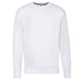 White - Back - Fruit of the Loom Mens Lightweight Set-in Sweatshirt