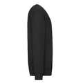 Black - Side - Fruit of the Loom Mens Lightweight Set-in Sweatshirt