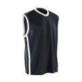 Black-White - Front - Spiro Mens Quick Dry Sleeveless Basketball Shirt
