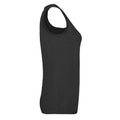 Black - Side - Fruit of the Loom Womens-Ladies Valueweight Vest Top