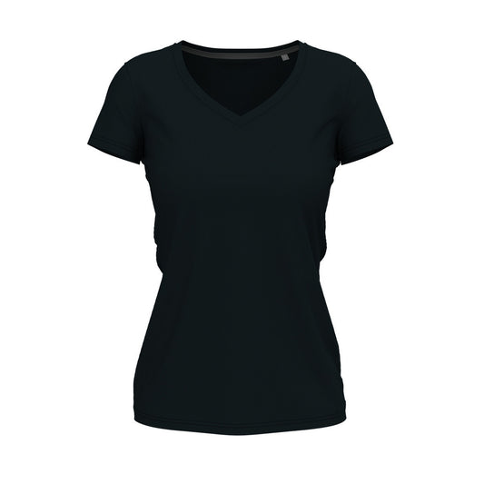 Midnight Blue - Front - Stedman Womens-Ladies Claire V Neck T-Shirt