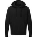Dark Black - Front - SG Mens Combed Cotton Hoodie
