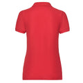 Red - Back - Fruit of the Loom Womens-Ladies 65-35 Polo Shirt