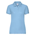Sky Blue - Front - Fruit of the Loom Womens-Ladies 65-35 Polo Shirt