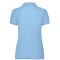 Sky Blue - Back - Fruit of the Loom Womens-Ladies 65-35 Polo Shirt