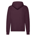 Burgundy - Back - Fruit of the Loom Mens Lightweight Pullover Hoodie