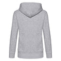 Heather Grey - Back - Fruit of the Loom Womens-Ladies Premium Hooded Lady Fit Sweat Jacket