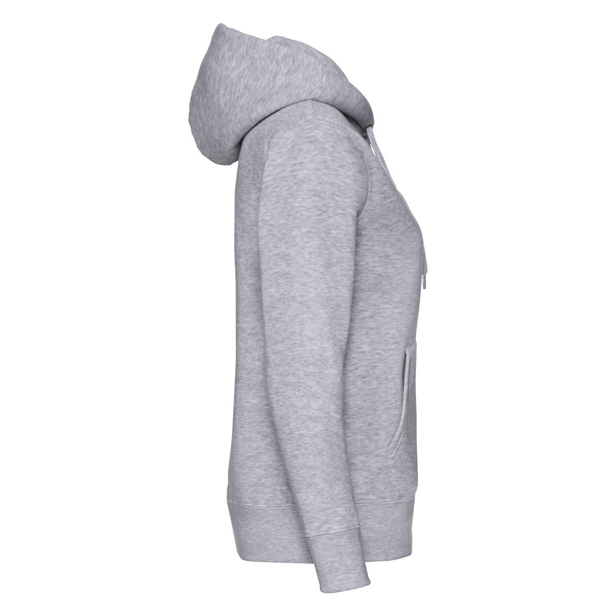 Heather Grey - Side - Fruit of the Loom Womens-Ladies Premium Hooded Lady Fit Sweat Jacket