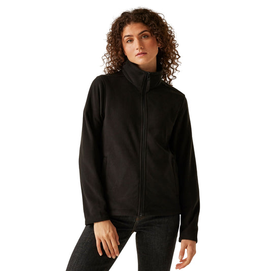 Black - Front - Regatta Womens-Ladies Micro Full Zip Fleece Jacket