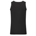 Black - Back - Fruit of the Loom Mens Valueweight Cotton Athletic Vest Top