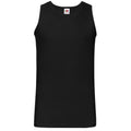 Black - Front - Fruit of the Loom Mens Valueweight Cotton Athletic Vest Top