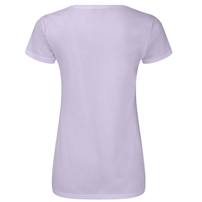 Soft Lavender - Back - Fruit Of The Loom Womens-Ladies Iconic V Neck T-Shirt