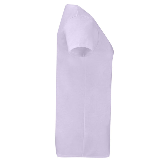 Soft Lavender - Side - Fruit Of The Loom Womens-Ladies Iconic V Neck T-Shirt