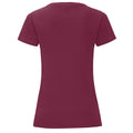 Burgundy - Back - Fruit of the Loom Womens-Ladies Iconic 150 T-Shirt