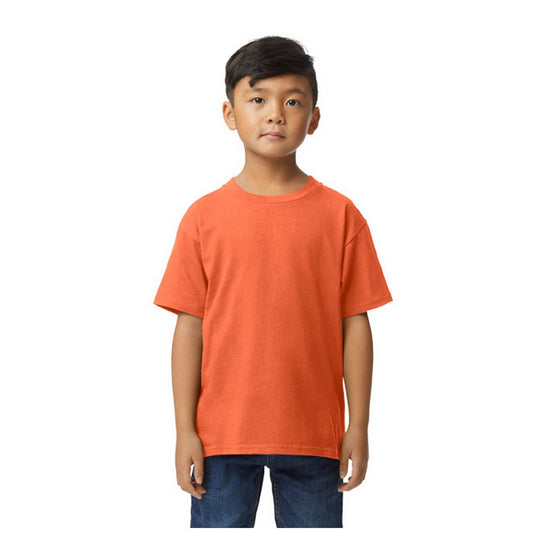 Orange - Front - Gildan Childrens-Kids Softstyle Midweight T-Shirt