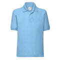 Sky Blue - Front - Fruit of the Loom Childrens-Kids 65-35 Polo Shirt