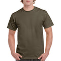 Olive - Side - Gildan Unisex Adult Ultra Cotton T-Shirt