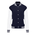 Navy-Snow White - Front - SG Originals Unisex Adult Originals Varsity Jacket