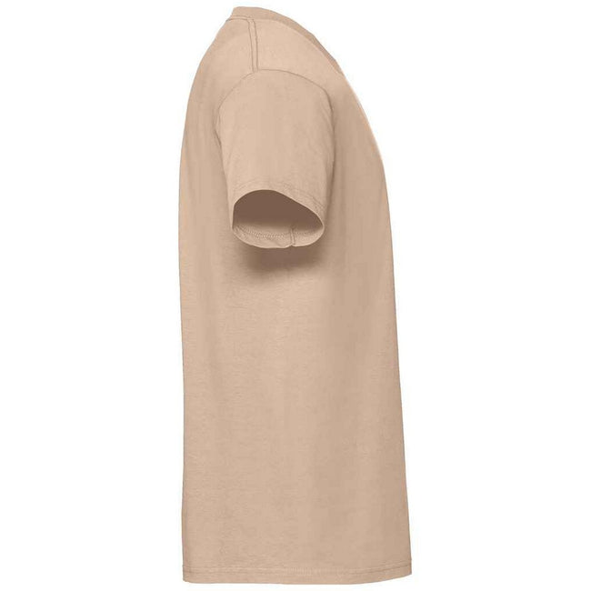 Desert Sand - Side - Fruit Of The Loom Mens Iconic 195 Premium Ringspun Cotton T-Shirt