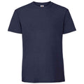 Navy - Front - Fruit Of The Loom Mens Iconic 195 Premium Ringspun Cotton T-Shirt