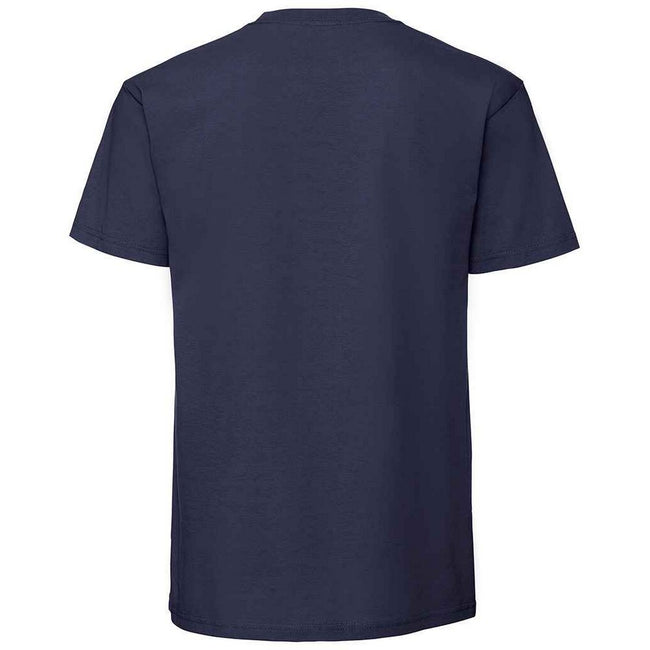 Navy - Back - Fruit of the Loom Mens Iconic 195 Premium Ringspun Cotton T-Shirt