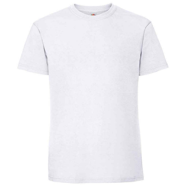 White - Front - Fruit Of The Loom Mens Iconic 195 Premium Ringspun Cotton T-Shirt